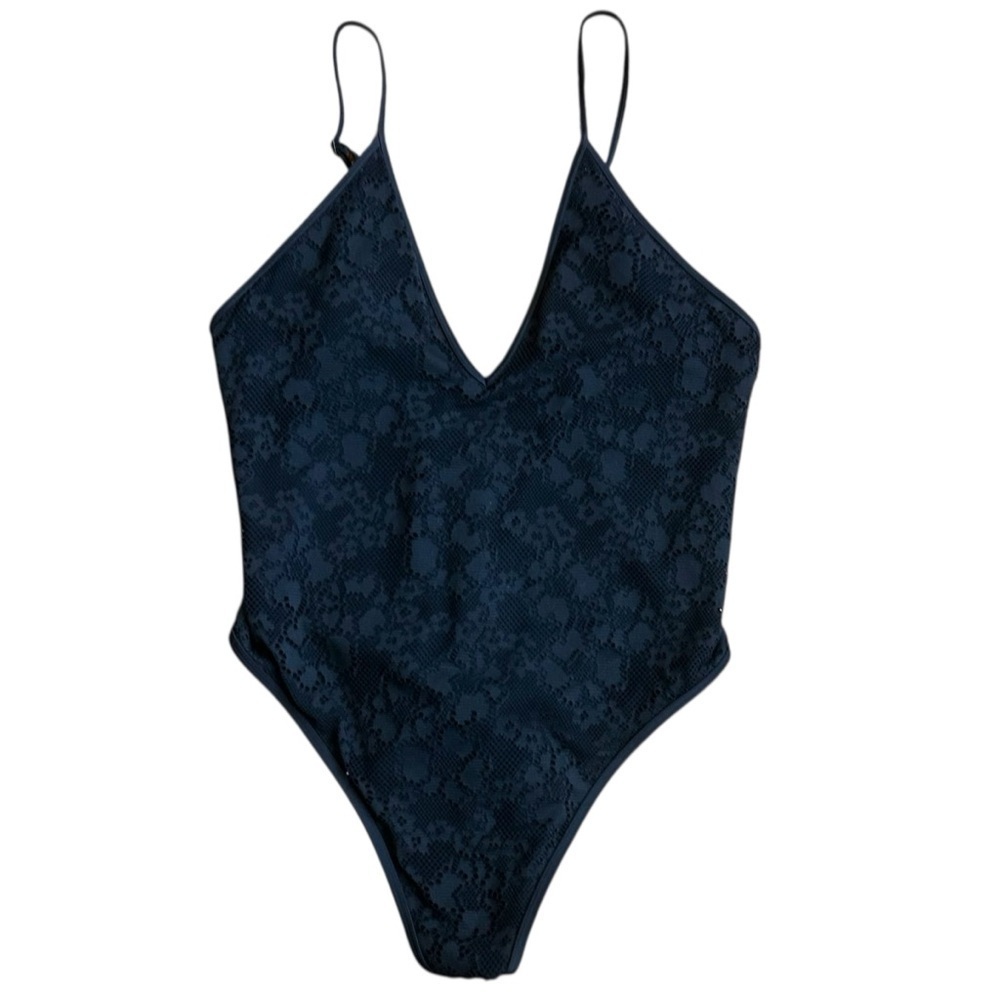AERIE Women's Black Lace One Piece Swimsuit- Size XXL